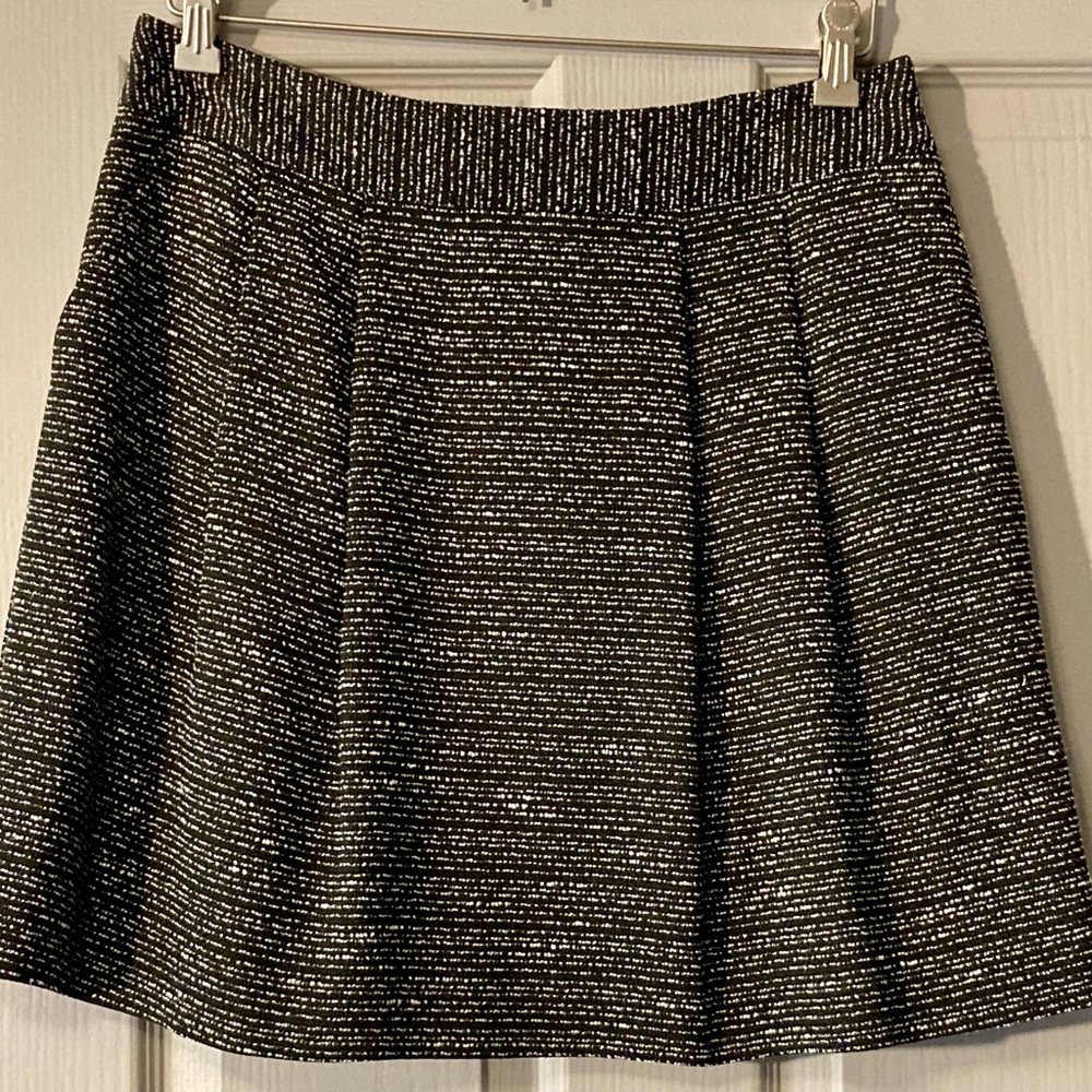 Halogen Black and White Textured A-Line Skirt - Picture 2 of 16